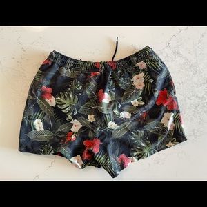ASOS Black Floral Swim Trunks size M
